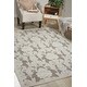 preview thumbnail 17 of 45, Nourison Graphic Illusions Traditional Vintage Hi Low Damask Area Rug 2'3" x 3'9" - Grey/Ivory - Rectangle