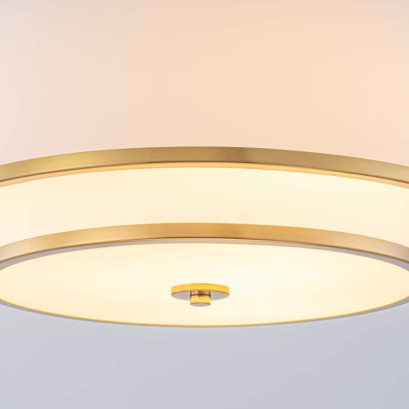 Starsky Modern 3-light Fabric Drum Semi Flush Mount