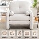 preview thumbnail 56 of 76, HOMYKA Oversized Accent Chair, Modern Sherpa Single Sofa with 2PCS Pillows