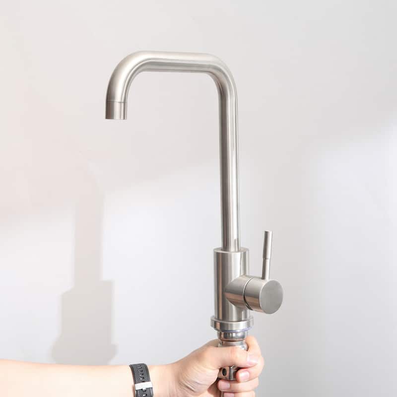 24in Stainless Steel Washing Sink w/ Faucet Hoses and Drain Head Only(Update)