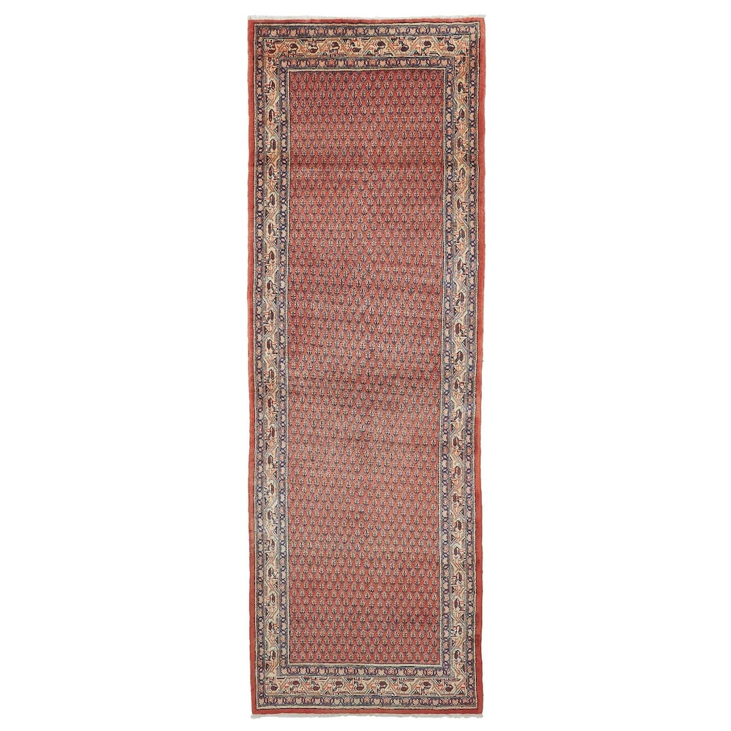 ECARPETGALLERY Hand-knotted Andelz Red Wool Rug - 3'5 x 10'2