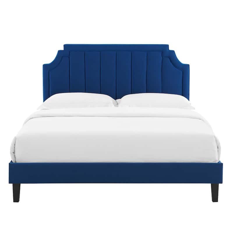 Sienna Performance Velvet Twin Platform Bed