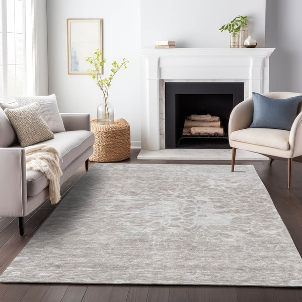slide 2 of 73, Premium Washable Super Soft Muted Floral Mayfield Rug Taupe - 10' x 14' - Rectangle