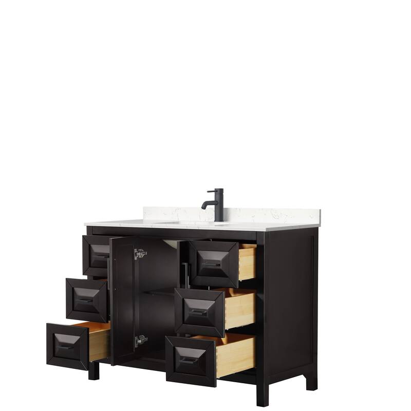 Daria 48 Inch Single Vanity, Cultured Marble Top