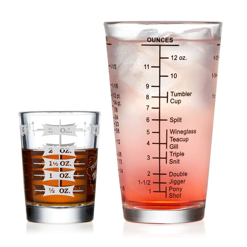 Libbey Mixologist Essentials 2-Piece Measuring Glass Set - Set of 2