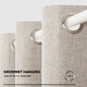 preview thumbnail 17 of 69, Deconovo Faux Linen Total Blackout Grommet Curtain (2 Panels)