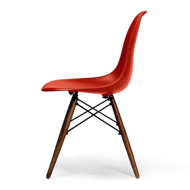 Paris-2 Side Chairs with Walnut Legs (Set of 2)