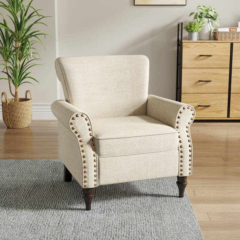 Living Room Armchair with Nailhead Trim - 29.9"W x 29.9"H x 32.9"D