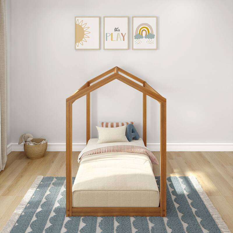 Max and Lily Classic Twin Floor House Bed