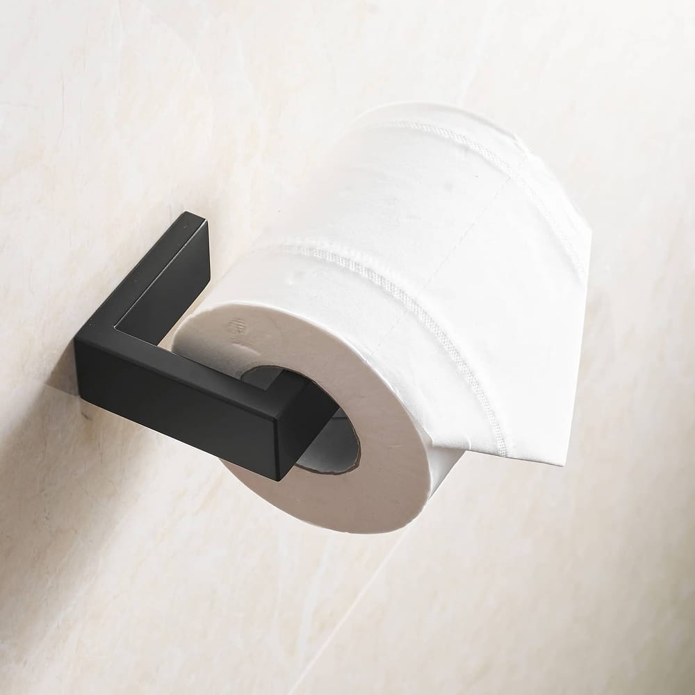 Toilet Paper Holder Stainless Steel Modern Tissue Roll Holder Wall Mount Toilet Paper Roll Dispenser Bathroom 5.7 inch TP Holder