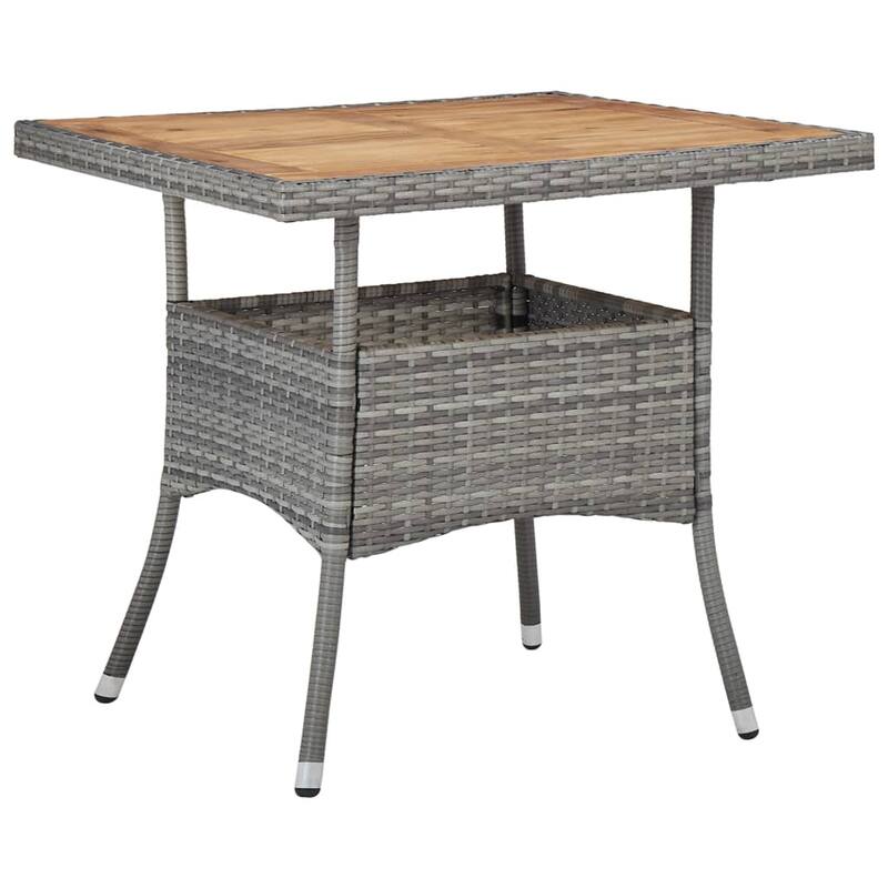 vidaXL Garden Dining Set Grey - 31.5 x 31.5 x 29.5
