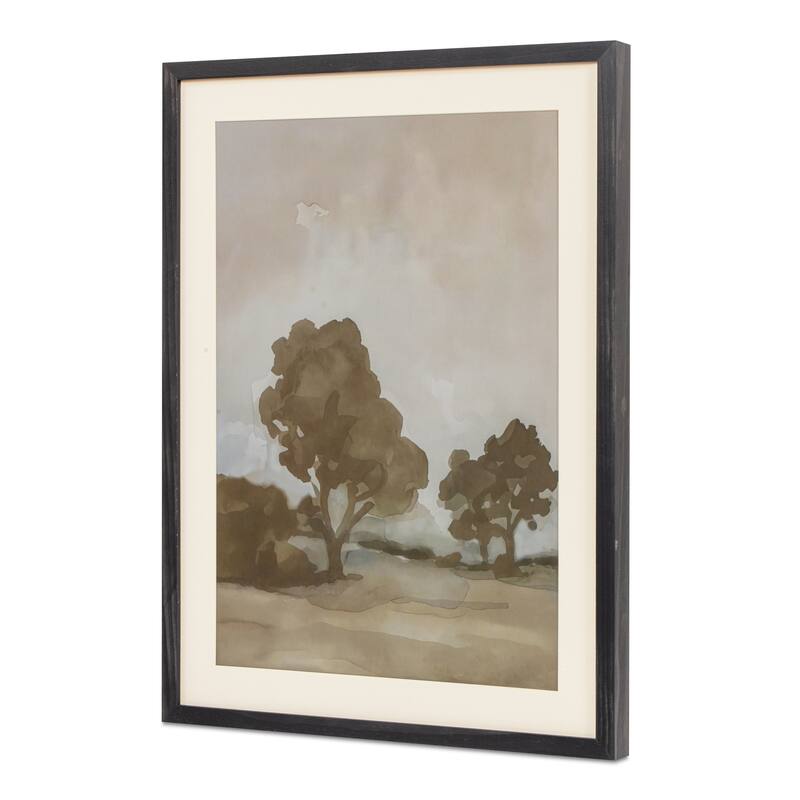 NADAAL STUDIOS Sorrelia Framed Print, Moody Landscape Under Glass with Solid Pine Frame, Multicolor