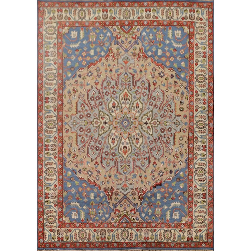 Traditional Heriz Serapi Oriental Area Rug Handmade Wool Carpet - 8'11" x 11'10"