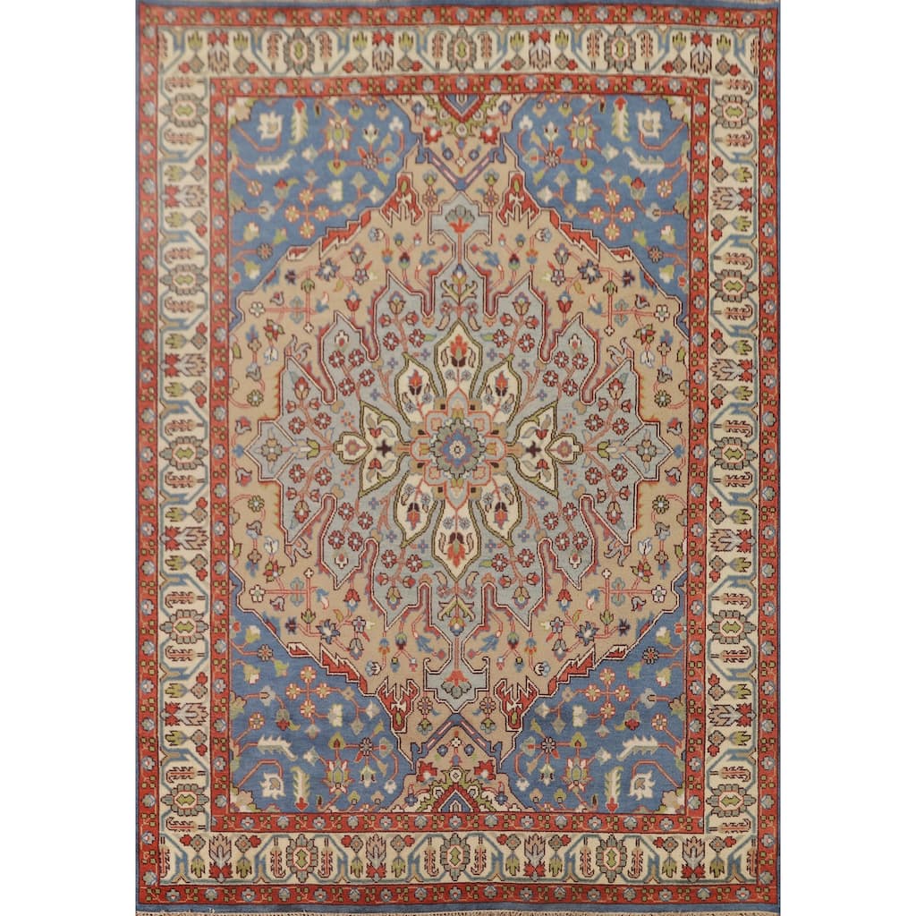 Traditional Heriz Serapi Oriental Area Rug Handmade Wool Carpet - 8'11" x 11'10"