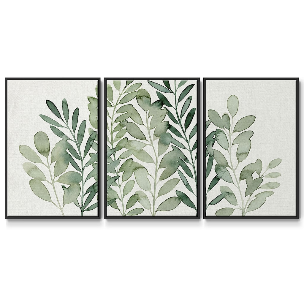 Foraged Greens I - Multi Piece Framed Canvas