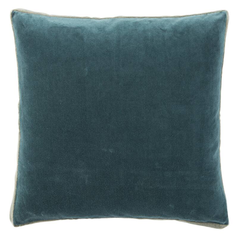 Carson Carrington Odelas Solid Throw Pillow - 18"X18" Cover Only - Teal/Gray