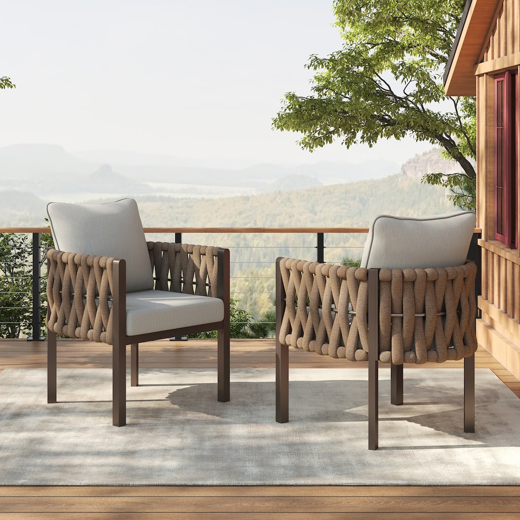 Christopher Knight Home - Ethan Fabric Patio Club Chair (Set of 2)