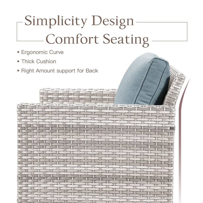 Outdoor Swivel Glider Chairs with Soft Cushion