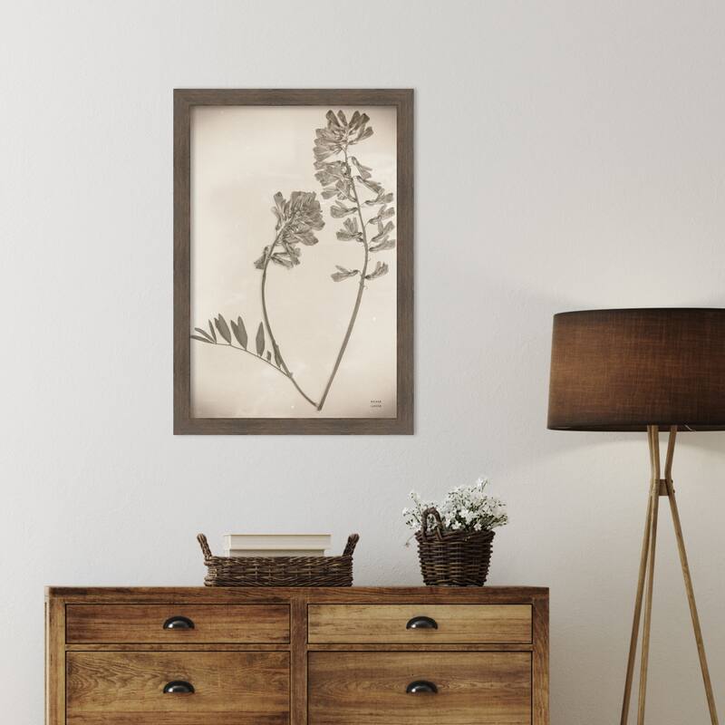 Wildflower Journal Vintage No. 6 by Nathan Larson Wood Framed Wall Art Print