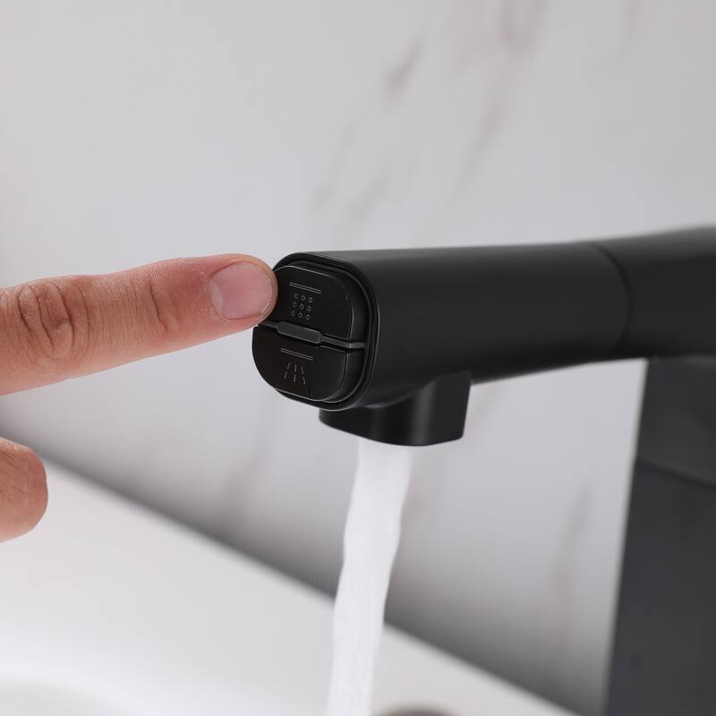Single Handle Bathroom Faucet with Pull Out Sprayer Single Hole Bathroom Sink Faucets Modern Basin Vanity Taps