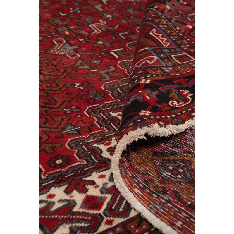 Hand Knotted Oriental 100% Wool Carpet Traditional Medallion Red Heriz Area Rug - 11' 6'' X 8' 7''
