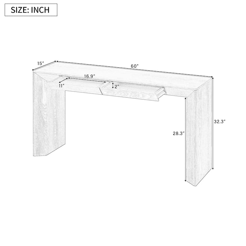 Console Table with 2 Concealed Drawersrs