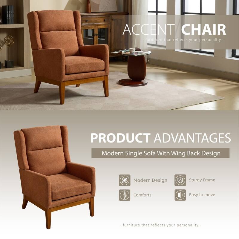 Modern Accent Chair,Polyester Blend Single Lounge Sofa Chair