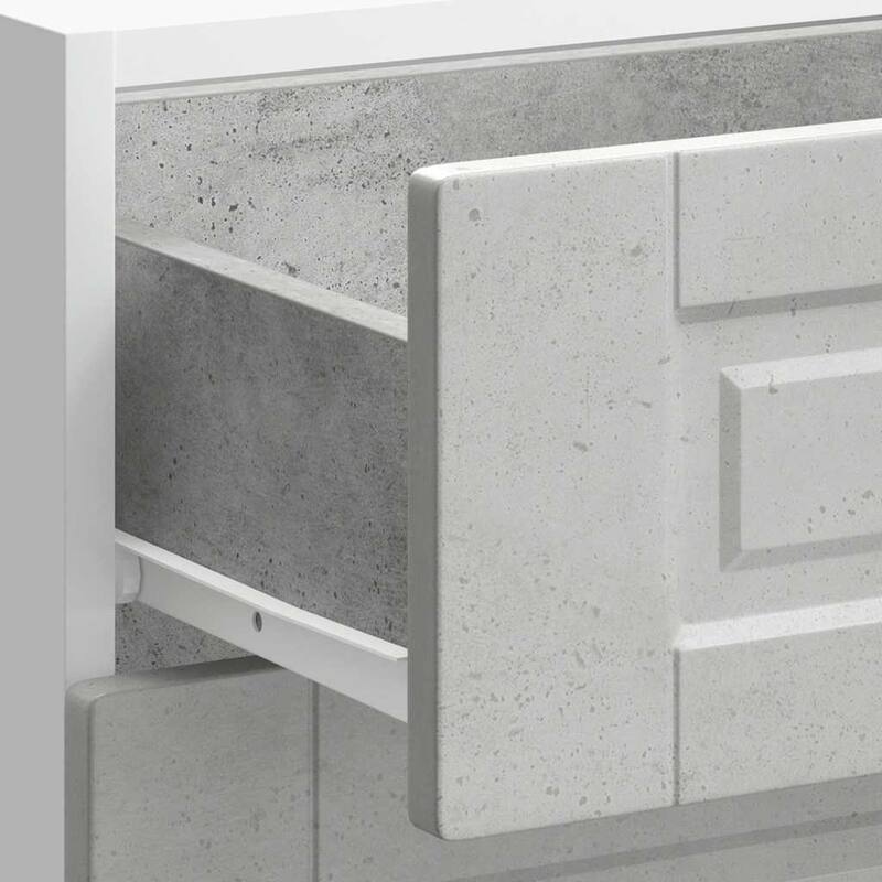 vidaXL Kitchen Base Cabinet Concrete Grey Engineered Wood Standard - 18.1 x 23.6 x 32.1