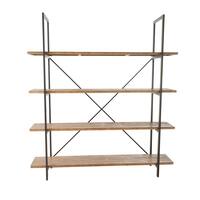 Irene Industrial 4 Shelf Fir And Iron Bookcase By Christopher Knight Home 72 00 W X 17 00 D X 79 00 H Overstock 12091432
