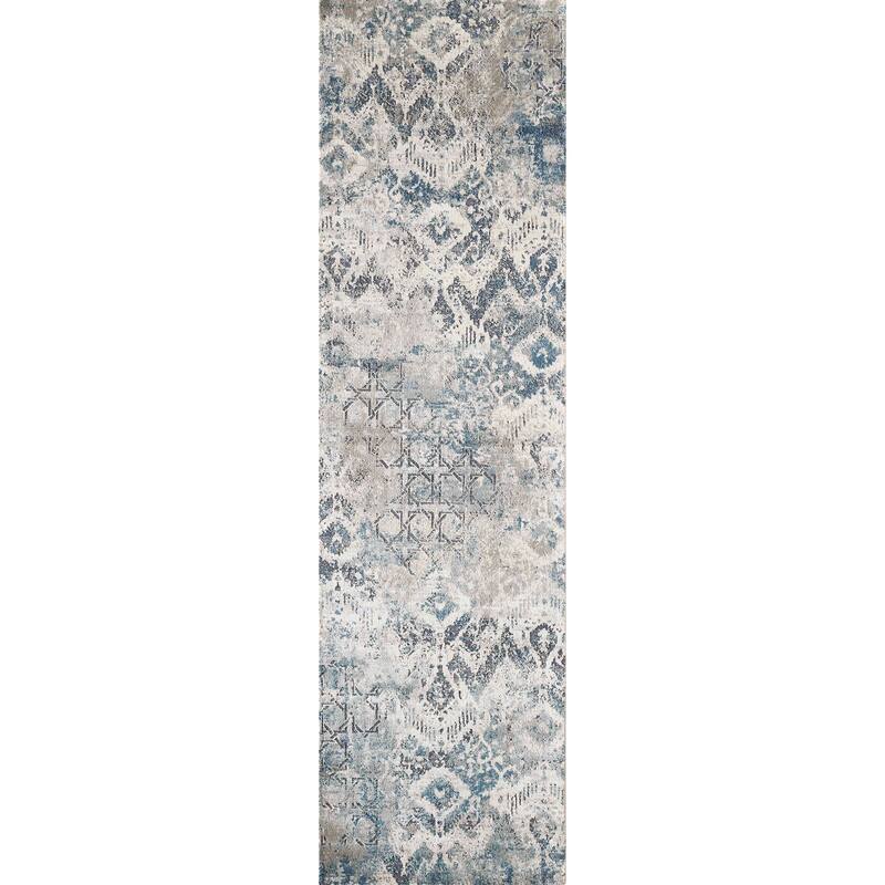 The Curated Nomad Hartvien Distressed Luna Rug - 2'2" x 7'6" Runner