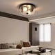 preview thumbnail 42 of 49, 2-Light Black Farmhouse Flush Mount Ceiling Light-2 Pack