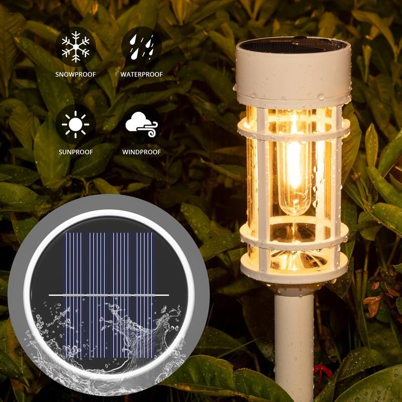 8 Pack Solar Pathway Lights Outdoor, Waterproof Solar Lights Outdoor