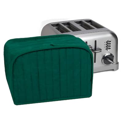Solid Dark Green Four-Slice Toaster Cover, Appliance Not Included