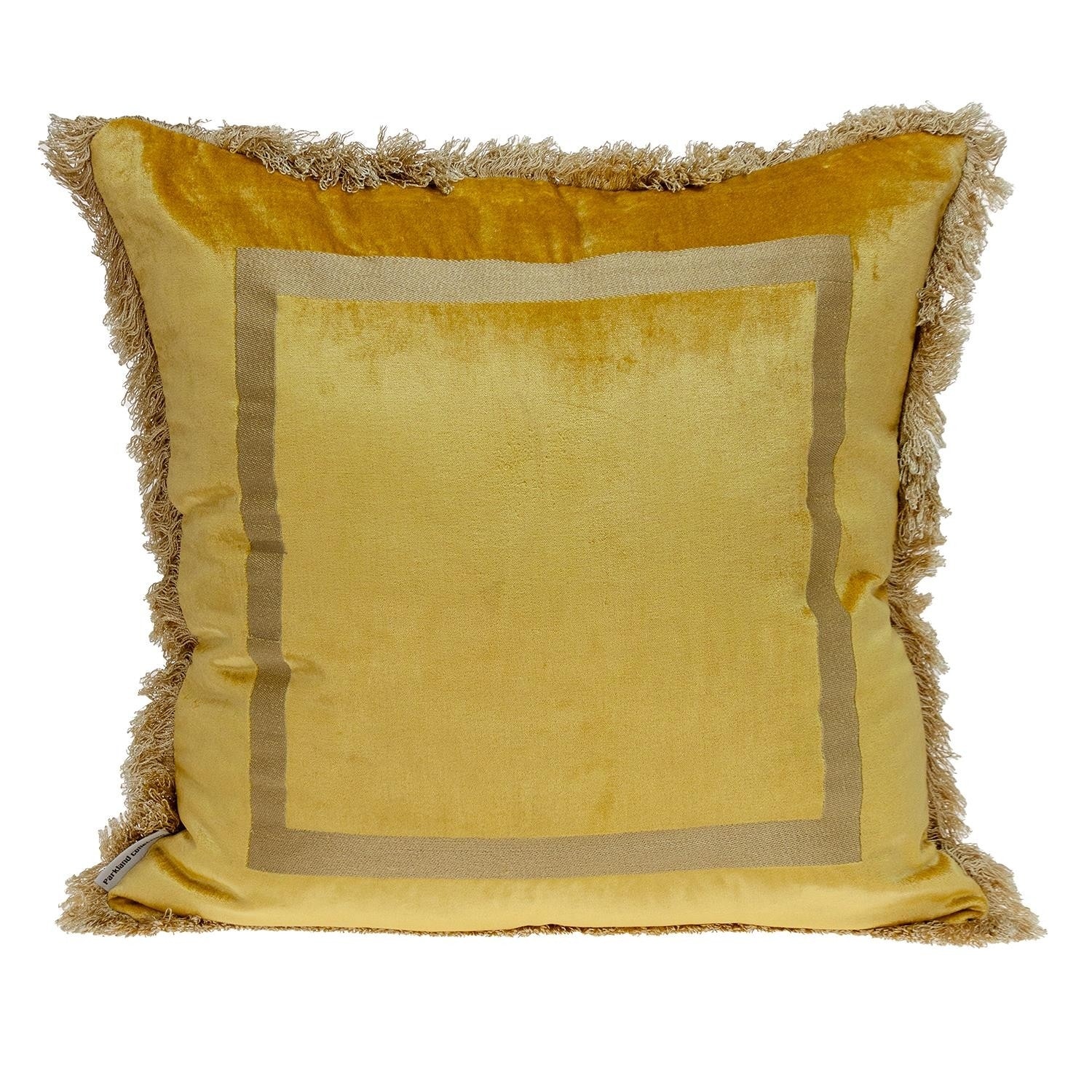 Gold fringe pillow hotsell