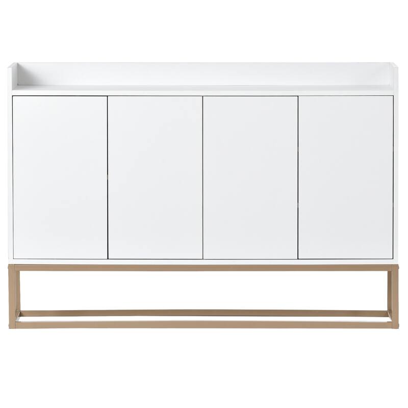 Elegant Particle Board Sideboard Buffet with 3 Adjustable Shelves for Dining or Living Room Use