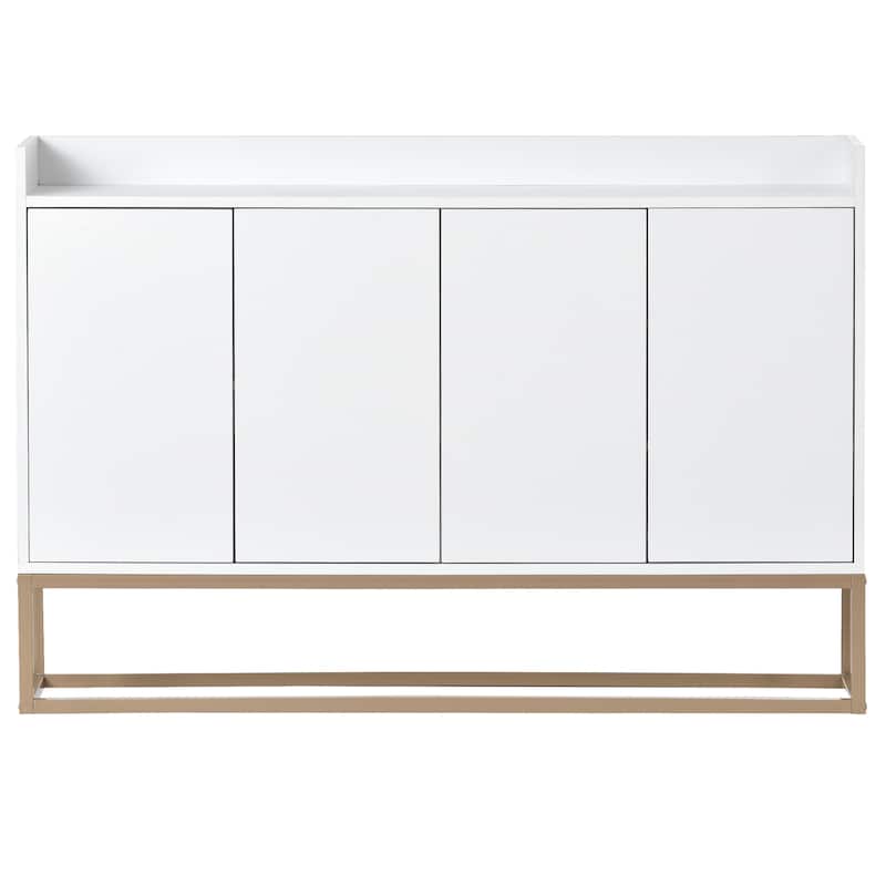 Sideboard Cabinet with 4 Doors, Buffet Cabinet with Adjustable Shelves, Kitchen Storage Cabinet with Metal Legs