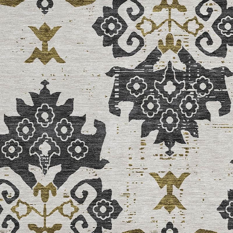 HomeRoots Oriental Transitional Rectangle Outdoor Rug