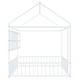 preview thumbnail 10 of 10, Full Size Metal Frame Bed with House-Inspired Design, Integrated Storage Shelves