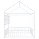 preview thumbnail 34 of 34, Superior Quality Metal House Bed Frame with Convenient Storage Space, Fence and Shelves, Full Size