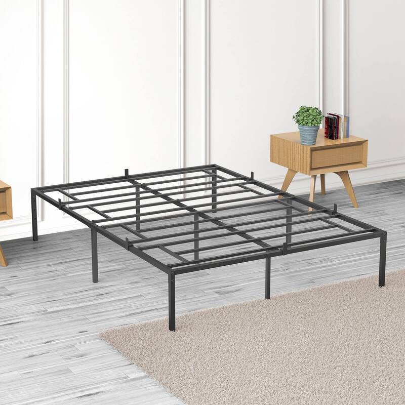 Bed Frame with Steel Slat Support