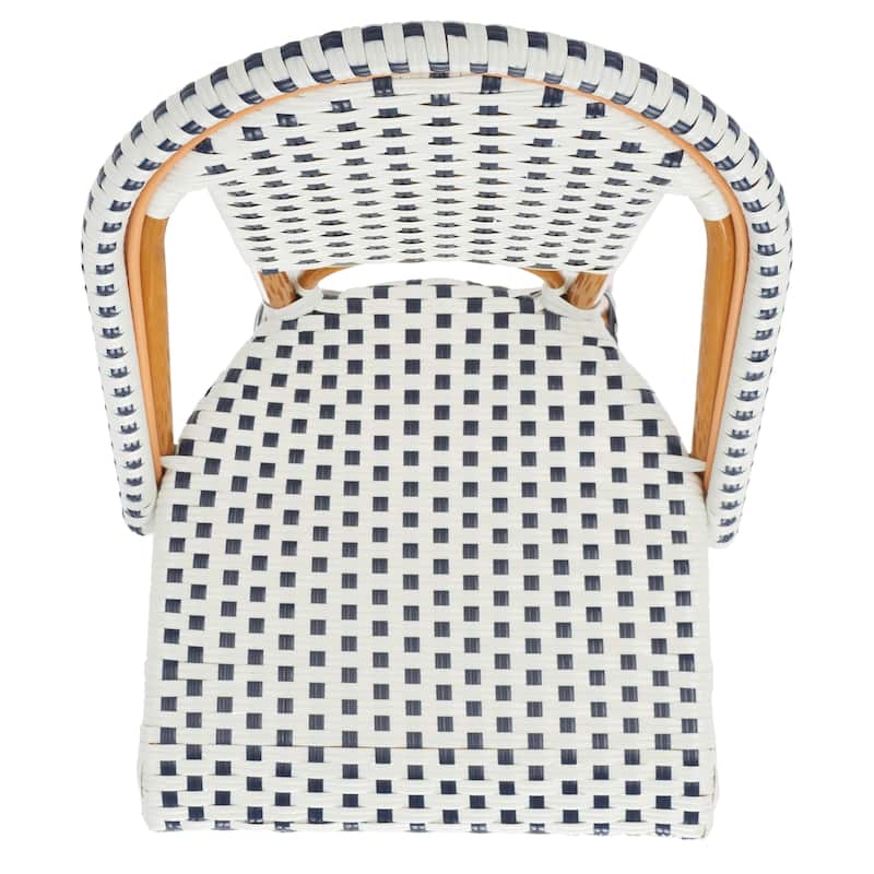 SAFAVIEH Leonica Outdoor Bistro 25-inch Seat Height Counter Stool (Fully Assembled) - 20"W x 21"D x 43"H