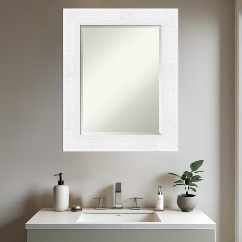 Luxe Beveled Framed Bathroom Vanity Wall Mirror