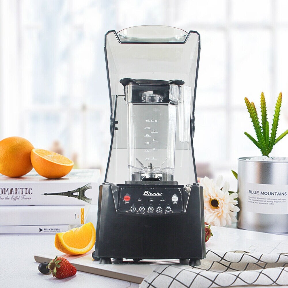 1.8L Commercial Smoothie Blender 2600W Clear Black