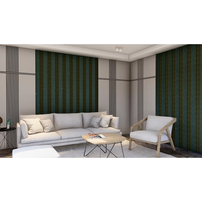 94.5 in. x 4.8 in. x 0.5 in. Acoustic Vinyl Wall Cladding Siding Board - Set of 4pc