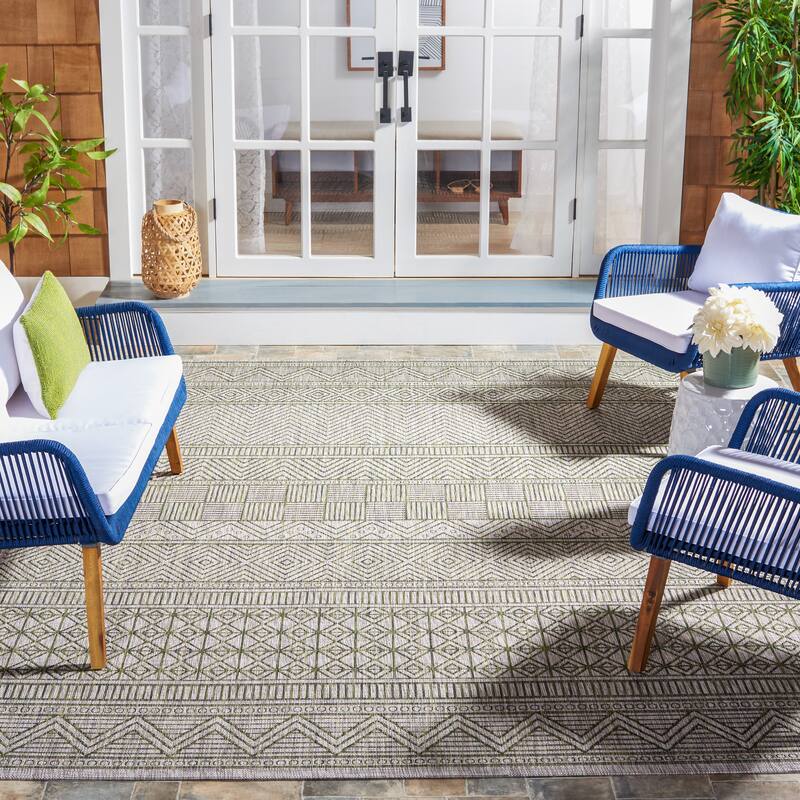 SAFAVIEH Courtyard Zorana Indoor/ Outdoor Waterproof Patio Backyard Rug