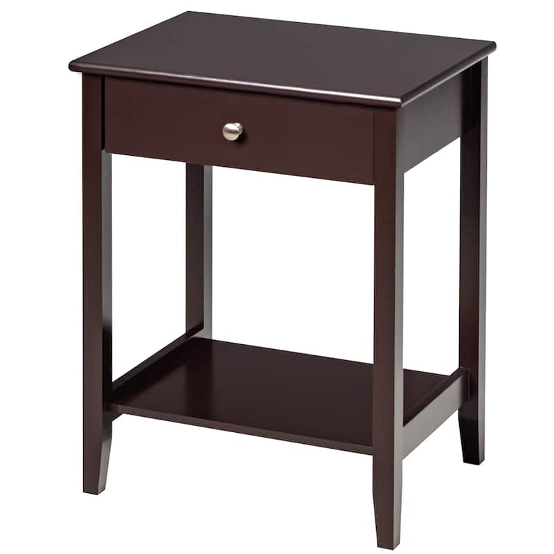 Costway Nightstand End Table Storage Display Bedroom Furniture Drawer