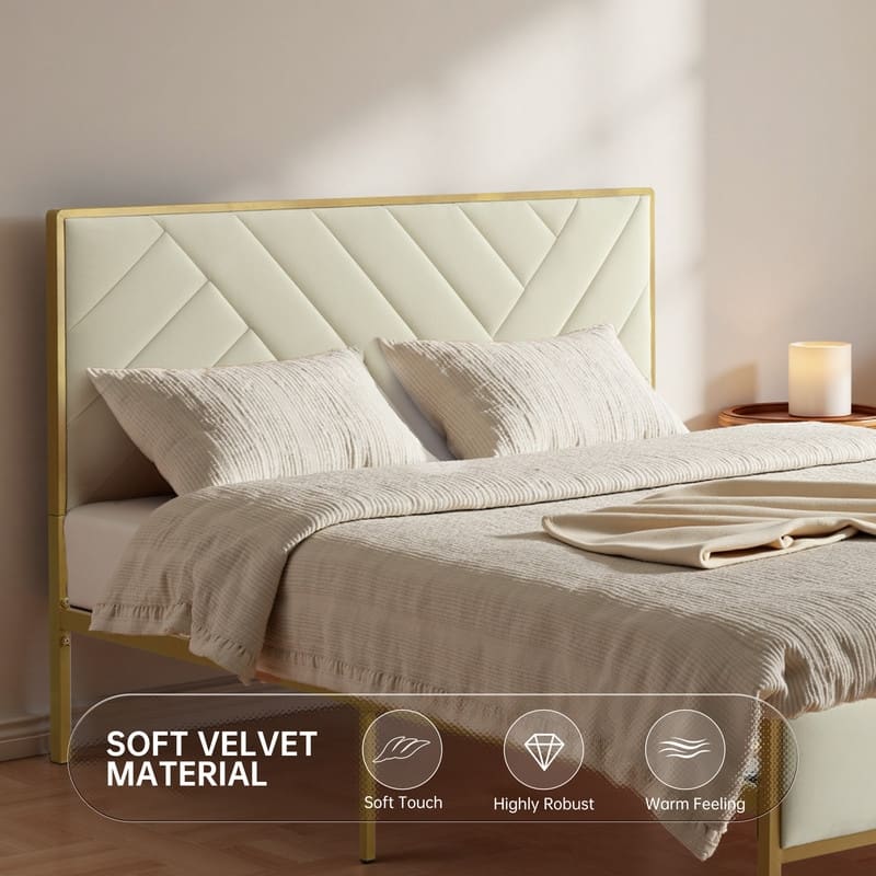 Velvet Platform Bed