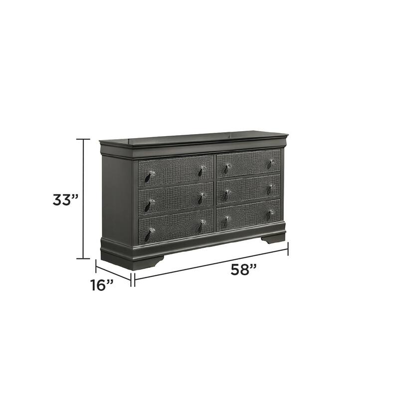 Blaze 4PC/5PC Bedroom Set - Modern Elegance with Tufted LED Bed, Velvet-Lined Drawers, and Textured Detailing