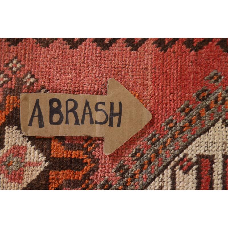 Hand Knotted Oriental 100% Wool Carpet Traditional Tribal Pink Qashqai Area Rug - 7' 10'' X 4' 10''