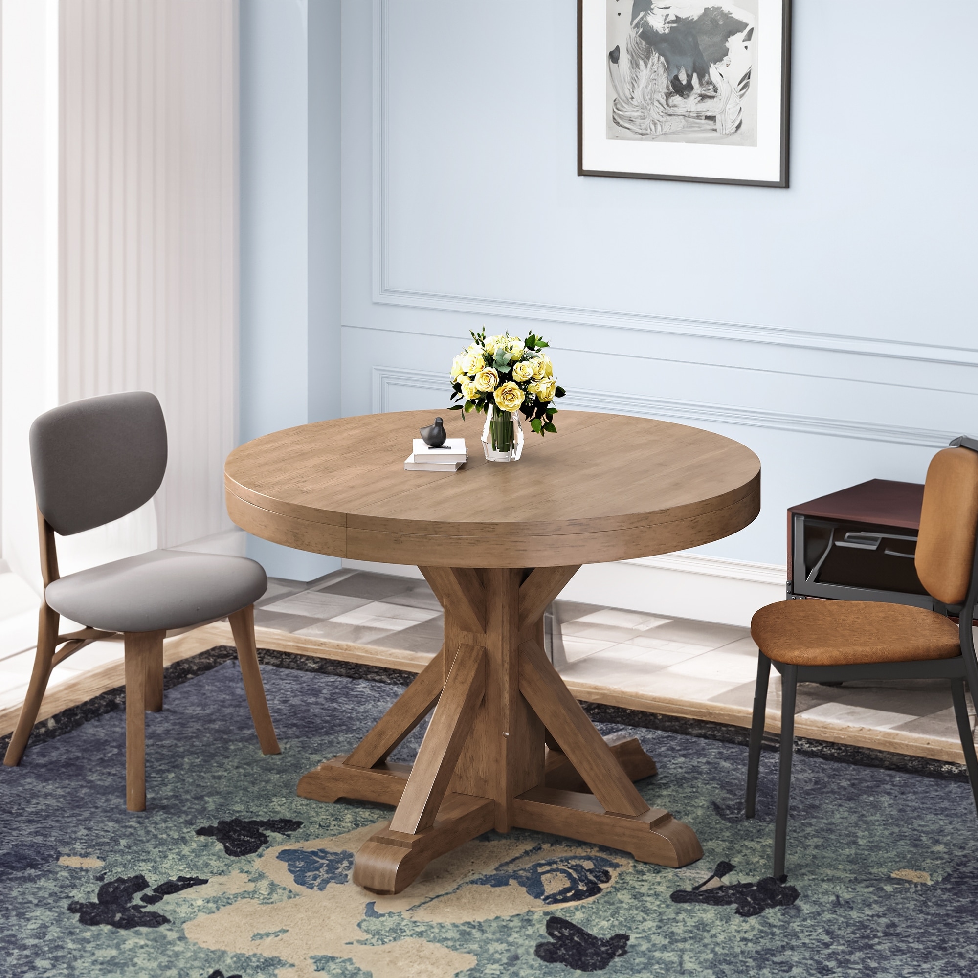 Devers extendable dining table top